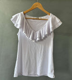 Moinet top white with frill